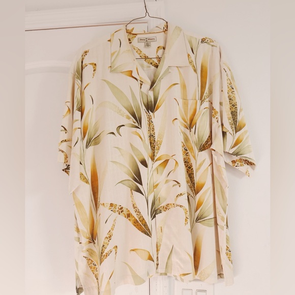 Tommy Bahama Other - Tommy Bahama, Vintage Cream and Yellow Silk Shirt